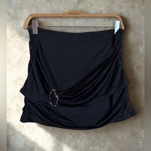 Imorie Ruched Mini Skirt Black
